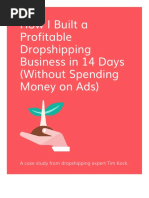 How I Built A Profitable Dropshipping Business in 14 Days Without Spending Money On Ads PDF