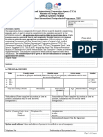 Tica Application Form