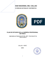 Plan de Estudios Carrera Profesional de Fisica PDF