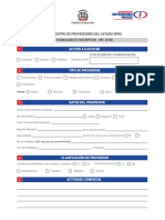 Formulario Registro Proveedores