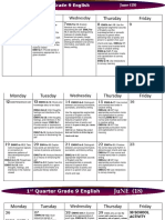 Calendar Lesson Budget by Quarter English