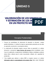 Unidad 5 Valorizacion de Los Minerales y Estimación de Los Ingresos de Un Proyecto Minero