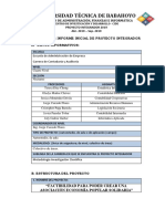 Esquema de Informe Inicial de Proyecto Integrador