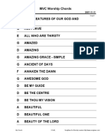 Worship Chords Chart PDF