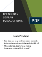 Definisi Dan Sejarah Psi Klinis