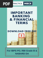 Important Banking Financial Terms For RBI Grade B Phase II NABARD DA Mains IBPS PO Mains PDF