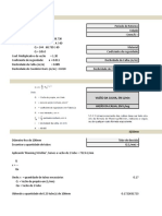 Tabela para Calculo de Calha Retangular