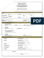 Physical Fitness Test Form 2015