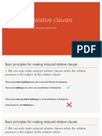 Reduced Relative Clauses