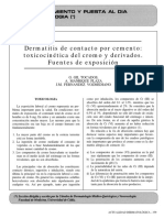 Dermatitis de Contacto Por Cemento PDF