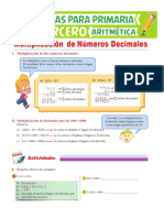 Multiplicación de Números Decimales para Tercero de Primaria