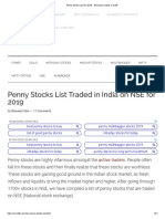 Penny Stocks List For 2019 - All Stocks Traded On NSE