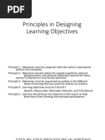 Principles in Designing Learning Objectives