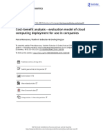 Cost Benefit Analysis Evaluation Model of Cloud Computing Deployment For Use in Companies