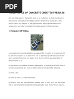 Acceptance of Concrete Cube Test Results