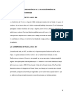 Principales Antecedentes Históricos de La Resolución Pacífica de Controversias Internacionales