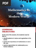 Mathematics in The Modern World