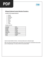 Keyboard Layout Selection Procedure