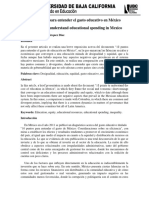 Diez Puntos para Entender El Gasto Educativo en México