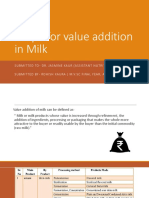 Scope For Value Addition in Milk