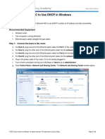 7.4.1.11 Lab - Configure A NIC To Use DHCP in Windows