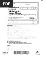 June 2018 QP - Paper 1 Edexcel Biology (B) AS-level