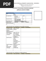 National Team Application Form