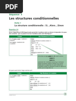 Les Structures Conditionnelles