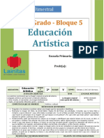 Plan 2do Grado - Bloque 5 Educación Artística