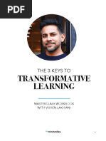 The Three Keys To Transformative Learning by Vishen Lakhiani Workbook SP