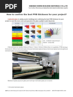 How To Confirm The Best PVB Thickness For Your Project