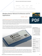 Wireless Sensor Network (WSN) Architecture and Applications