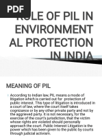 Role of Pil in Environmental Protection in India