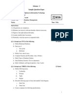 Sample Question Paper Database Management