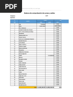 Planilla de Excel de Balance de Comprobacion