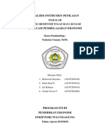 Analisis Instrumen Penilaian