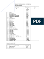 Daftar Inventaris Dan Aset Desa