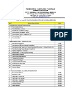 Daftar Tarif Retribusi