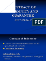 Indemnity and Guarantee