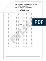 Answer Key - Haryana - NTSE - Stg1 - 2018-19 - SAT - MAT PDF