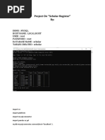 Project On Scholar Registration PDF