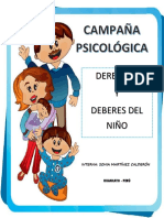 Campaña Psicologica Derechos y Deberes Del Niño