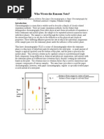 Analysis of Ink by TLC