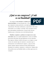 Qué Es Un Congreso