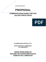 Proposal Pembangunan Jalan Rabat Beton