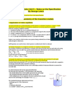 Chemistry Unit 5 Specification - George Lewis