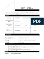 Manual Testing Fresher Resume 1