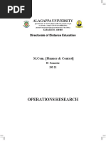 1 - M - Com - (F&C) - 335 21 - Operations Research PDF