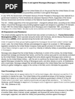 Nicaragua V US Case Digest - Human Rights Law