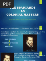 The Spaniards As Colonial Masters